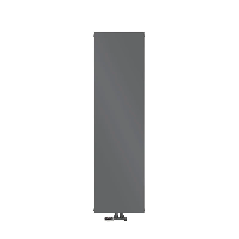 Badheizkörper 1600x452 mm Anthrazit mit Wand Anschlussgarnitur ML-Design