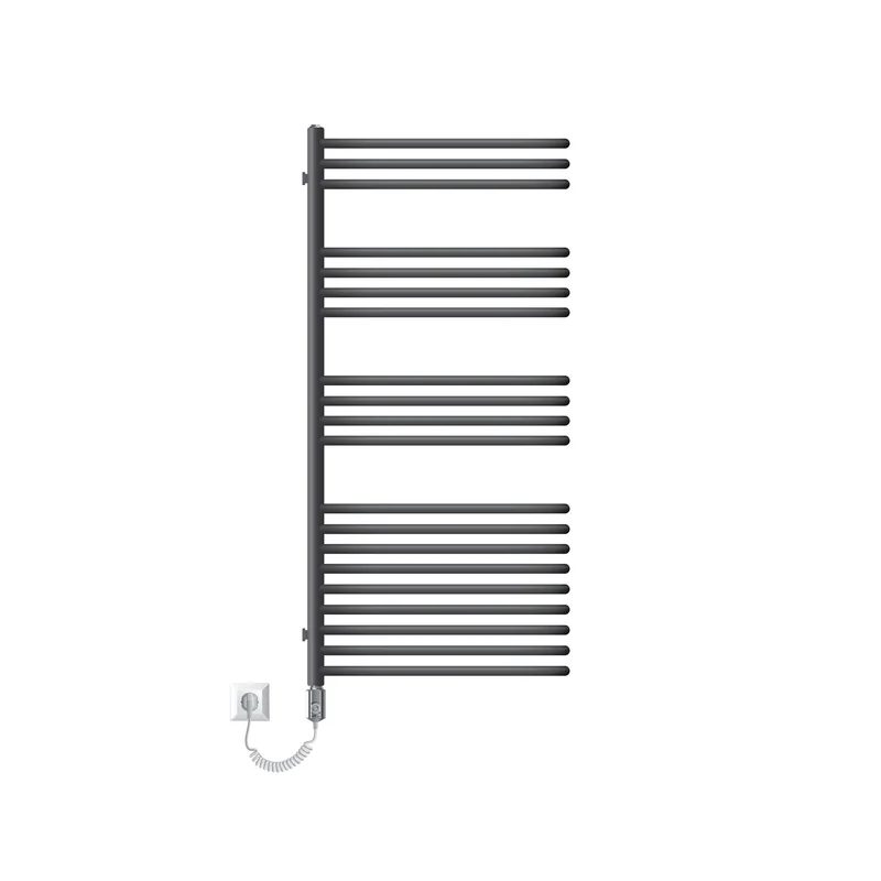 Elektrischer Badheizkörper mit Heizstab 1200W 500x1200 mm Anthrazit ML-Design