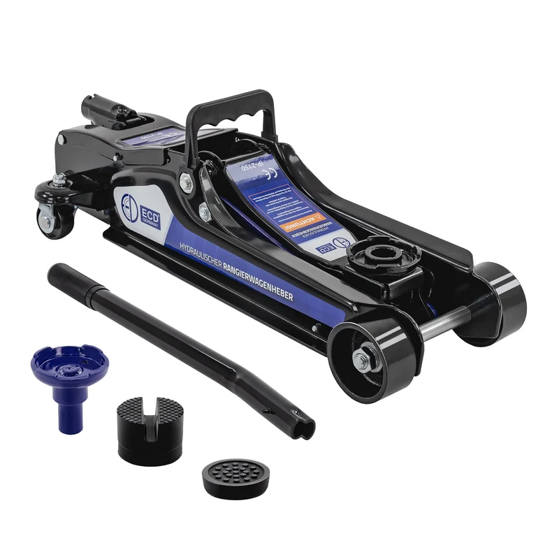 Wagenheber hydraulisch 2,5T Rangierwagenheber tragbar inkl. 2x Gummiauflage & SUV-Adapter