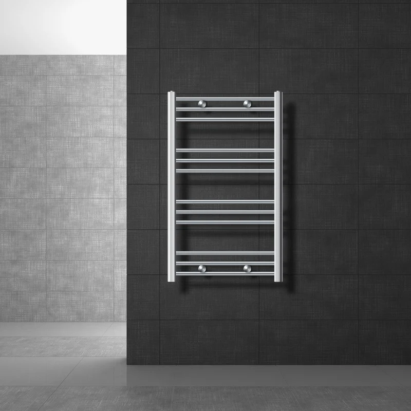 Badheizkörper Sahara 600x700 mm Chrome gerade mit Seitenanschluss