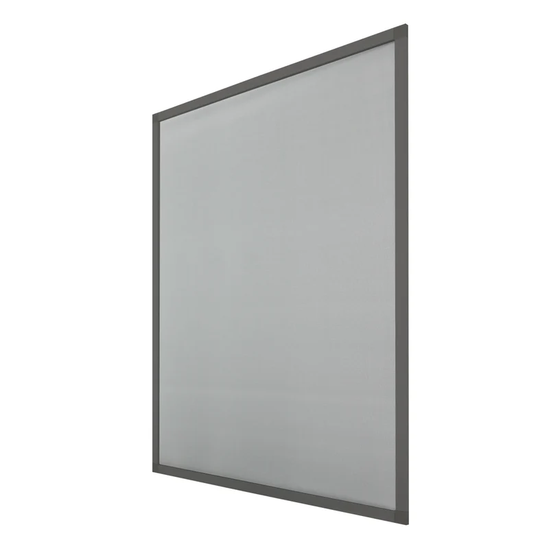 Fliegengitter Grau 80x100 cm mit Rahmen aus Aluminium