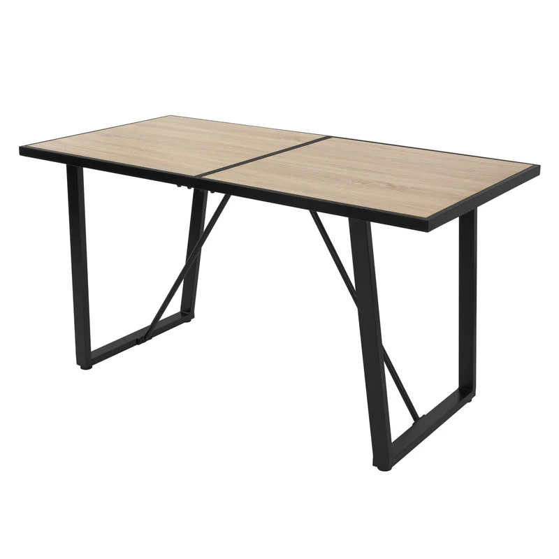 Esstisch 140x70 cm mit schwarzem Gestell für 4-6 Personen ML-Design