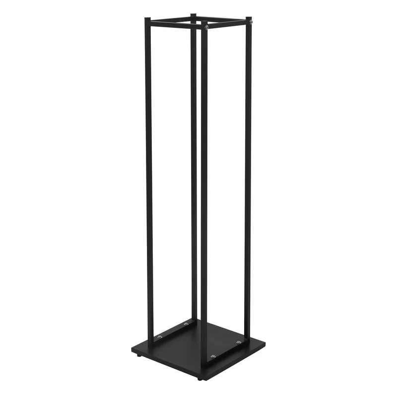 Kaminholzregal 33x33x115 cm Schwarz aus Metall ML-Design