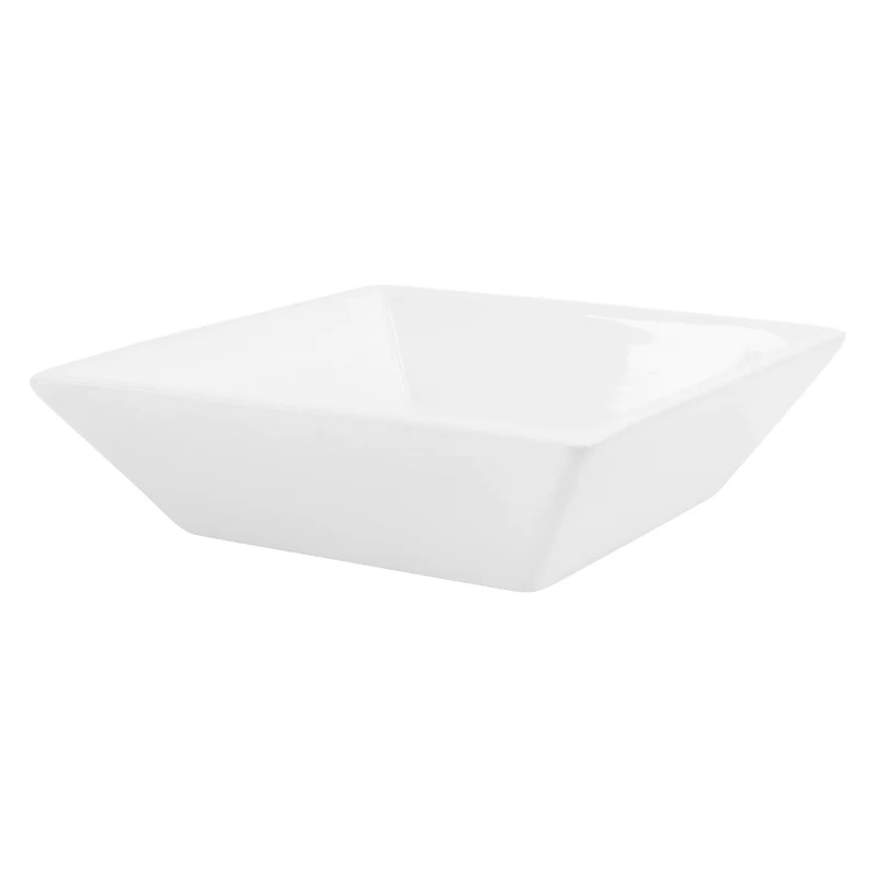 Waschbecken Quadratisch ohne Überlauf 41x41x12 cm Weiß aus Keramik LuxeBath
