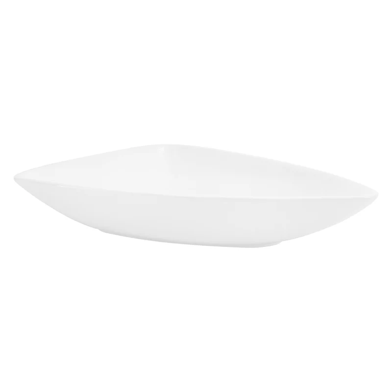 Waschbecken Dreieckig ohne Überlauf 69x46x13 cm Weiß aus Keramik LuxeBath