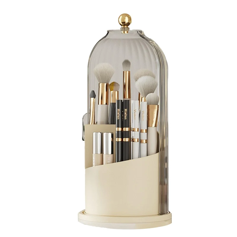 Garvee Make-up-Halter Organizer 360° Drehbar Große Kapazität Kosmetikaufbewahrung Für Schminktisch Büro Badezimmer Schwarz