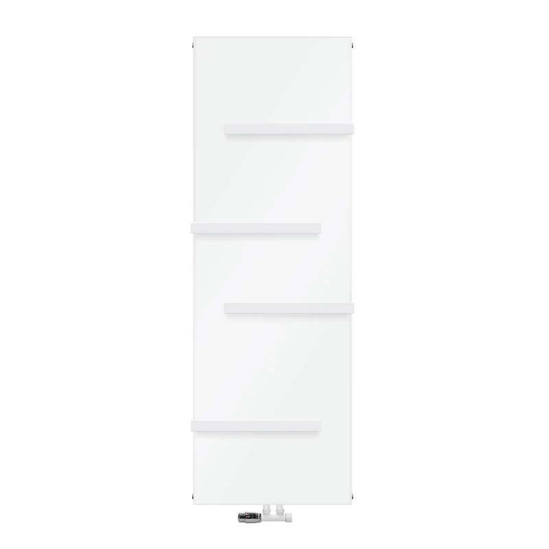 Badheizkörper 1800x604 mm Weiß mit Wand Anschlussgarnitur inkl. 4x Handuchhalter ML-Design