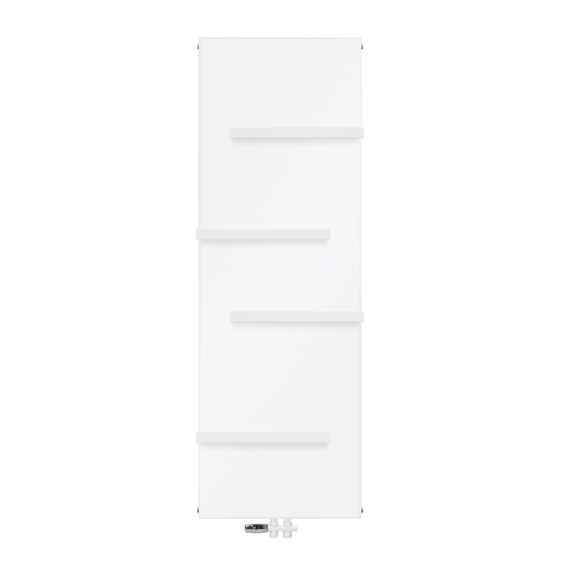Badheizkörper 1800x604 mm Weiß mit Boden Anschlussgarnitur inkl. 4x Handuchhalter ML-Design