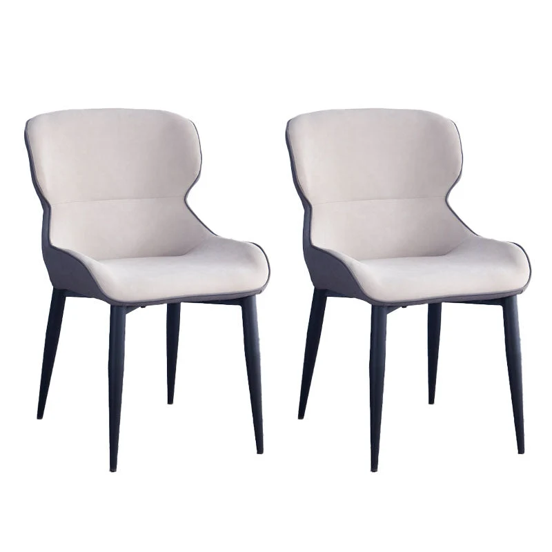 Faux Leather Side Chair Industrial Style Arm Wingback Side Chair for Kitchen